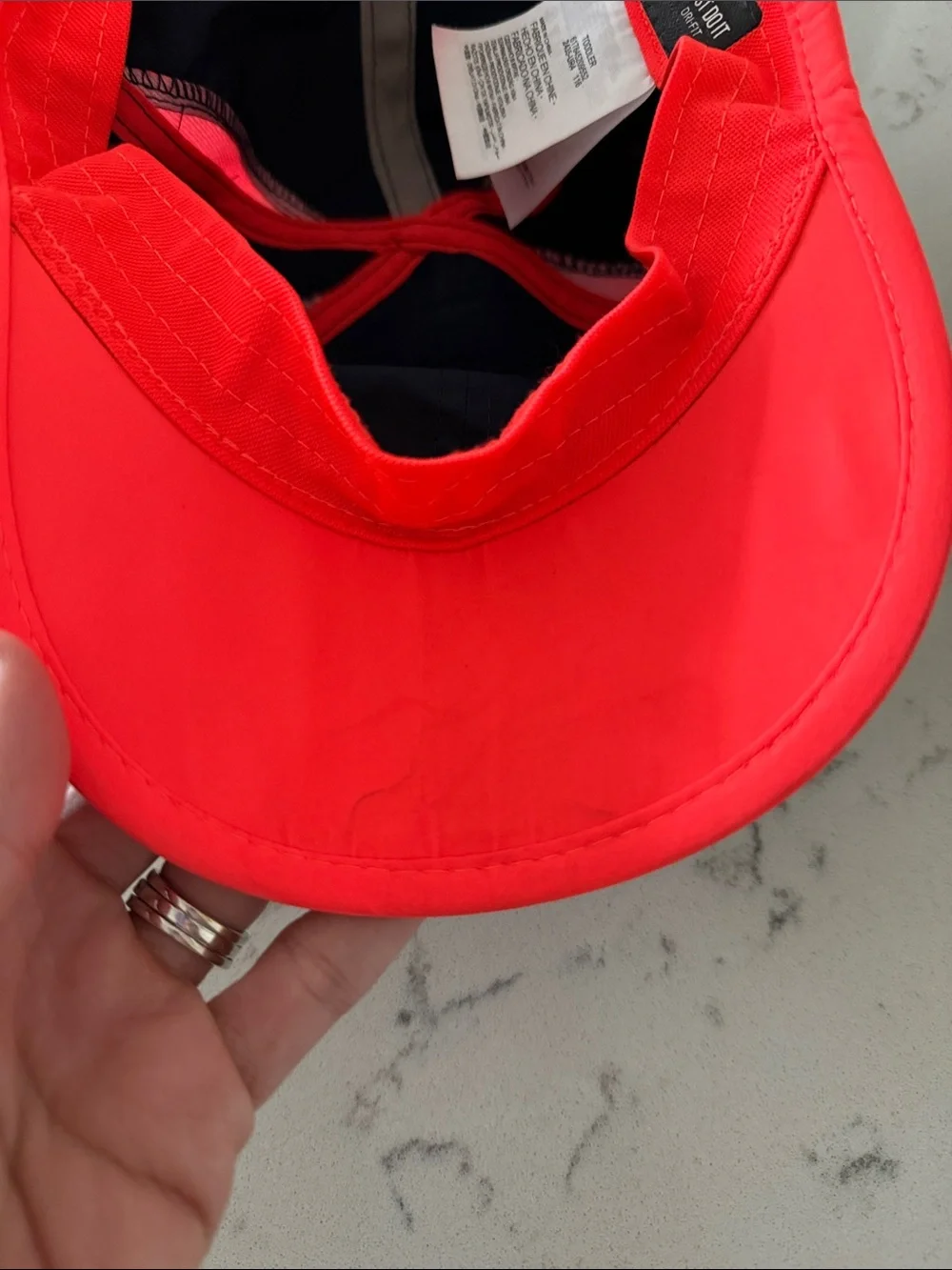 Nike Toddler Hat Dri-Fit Navy and pink Swoosh toddler size adjustable Velcro